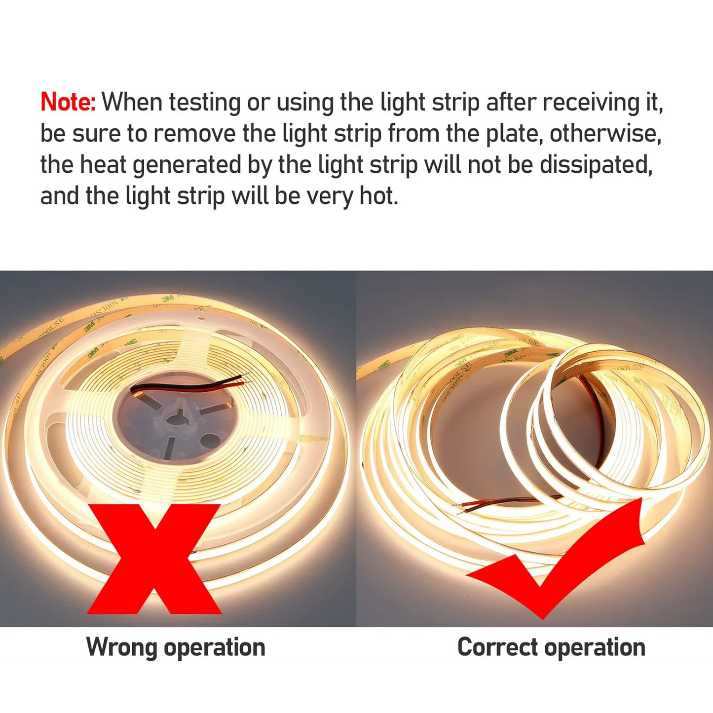 Ultra Light Double Line COB LED Strip Light 24W/m – 5M, High CRI >95 (COB-960p)