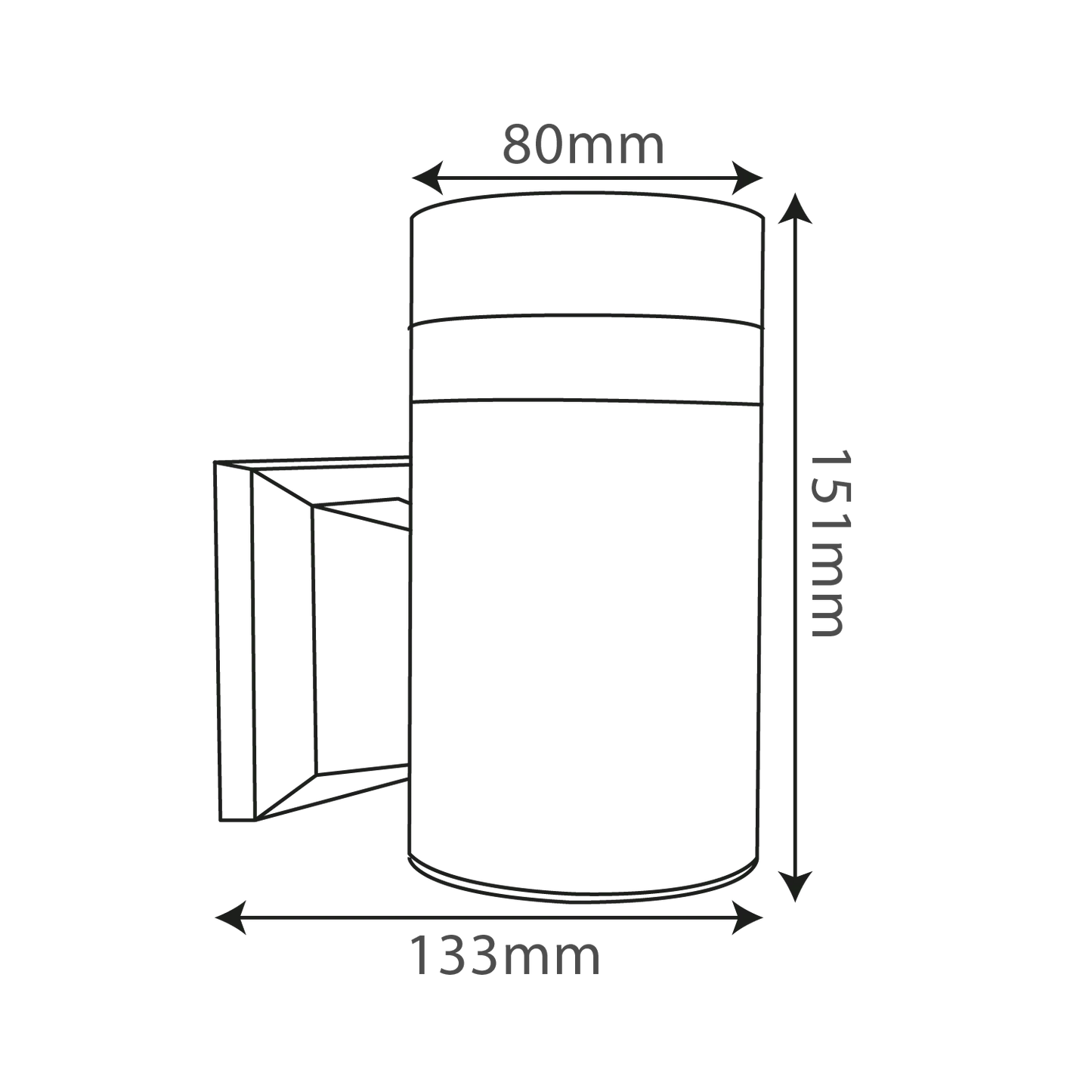 Ultralight Aluminum Outdoor Wall Light GU10 Frame IP44 (YJ2180-1)