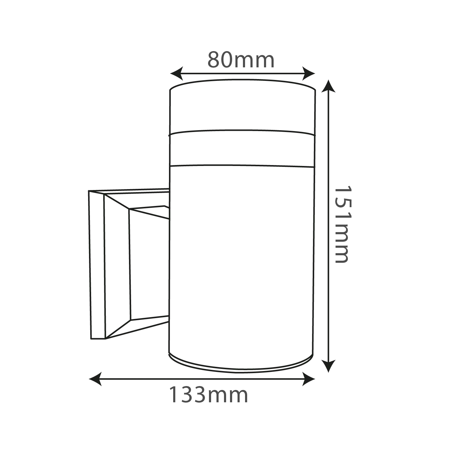 Ultralight Aluminum Outdoor Wall Light GU10 Frame IP44 (YJ2180-1)