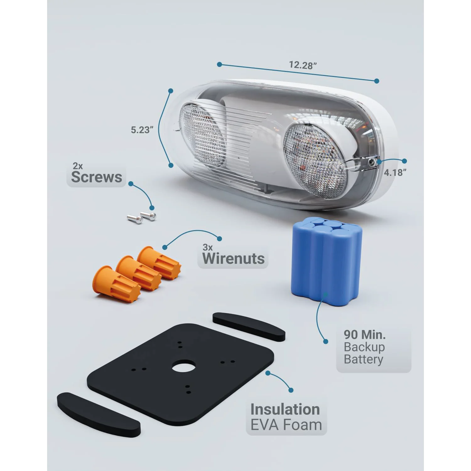 Ultralight Emergency LED Lighting 4W IP65 (JLEU5WP)