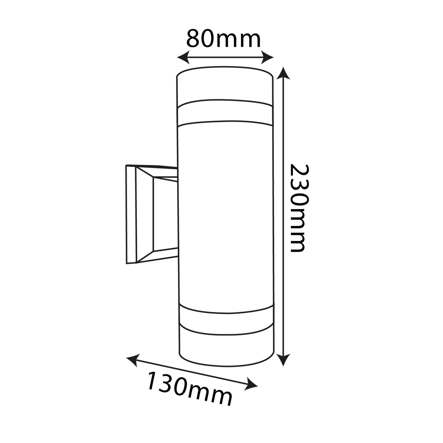 Ultralight Aluminum Wall Light Frame (YJ2180-2)
