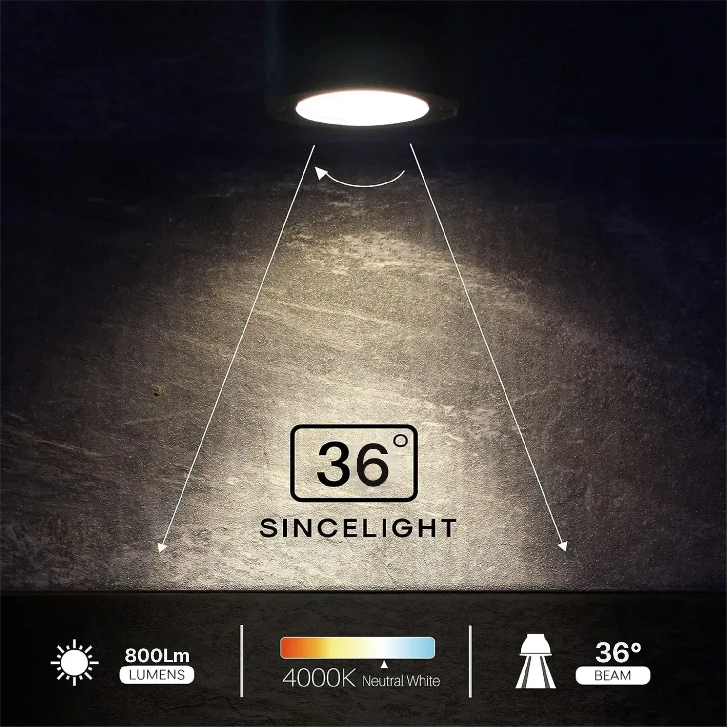 Ultralight LED Down Light Black - Samsung Chip (UTL-KS)