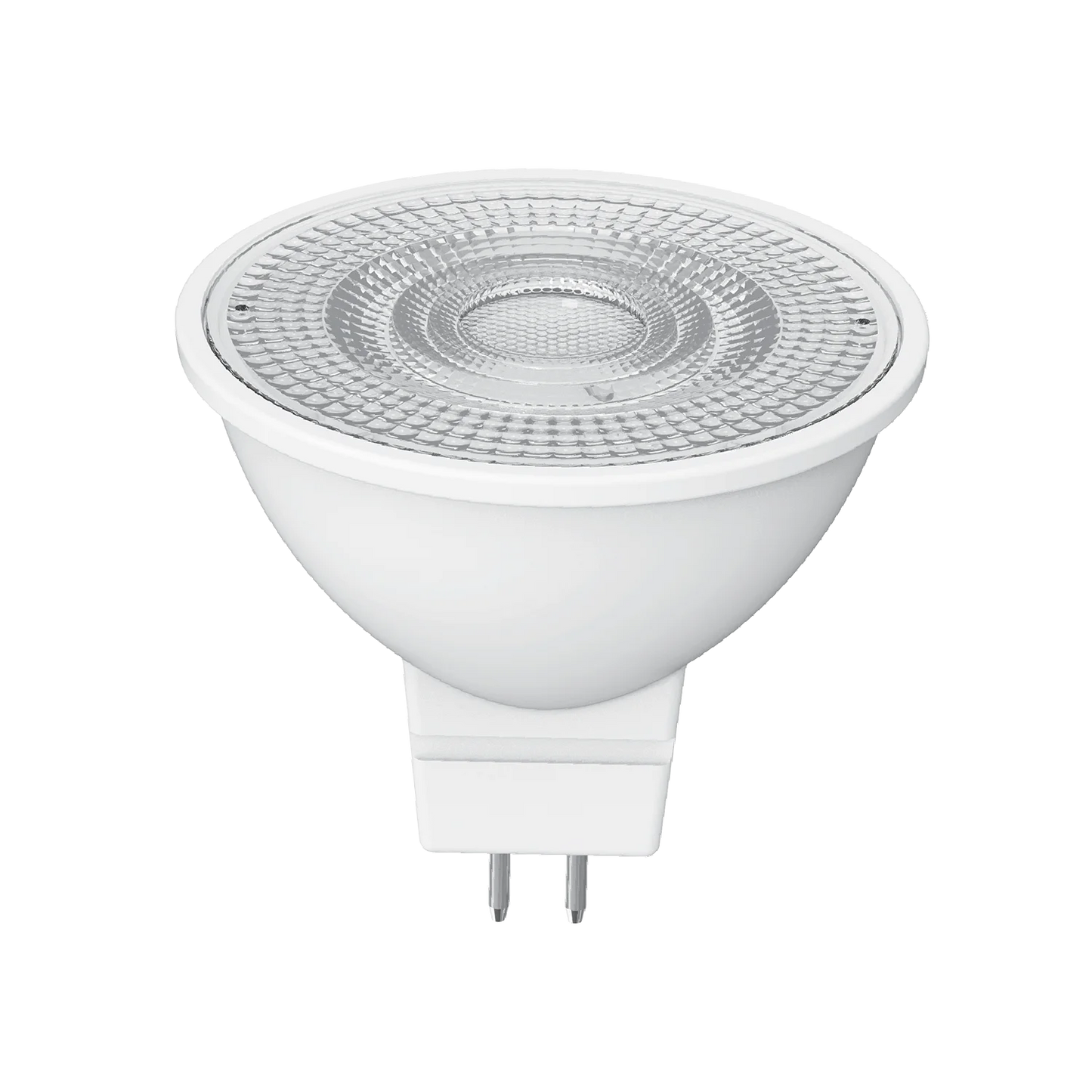A white LED bulb with a GU5.3 base, designed for enclosed spaces.
