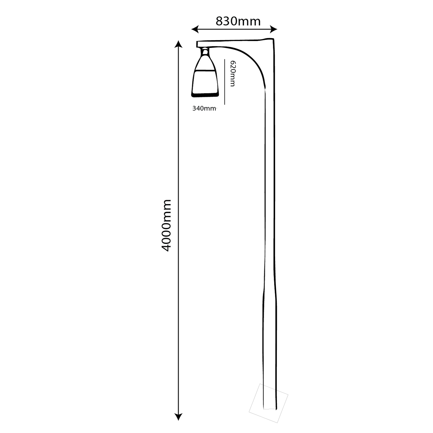 Ultralight LED Pole Light 80W IP65 (PW24GL)