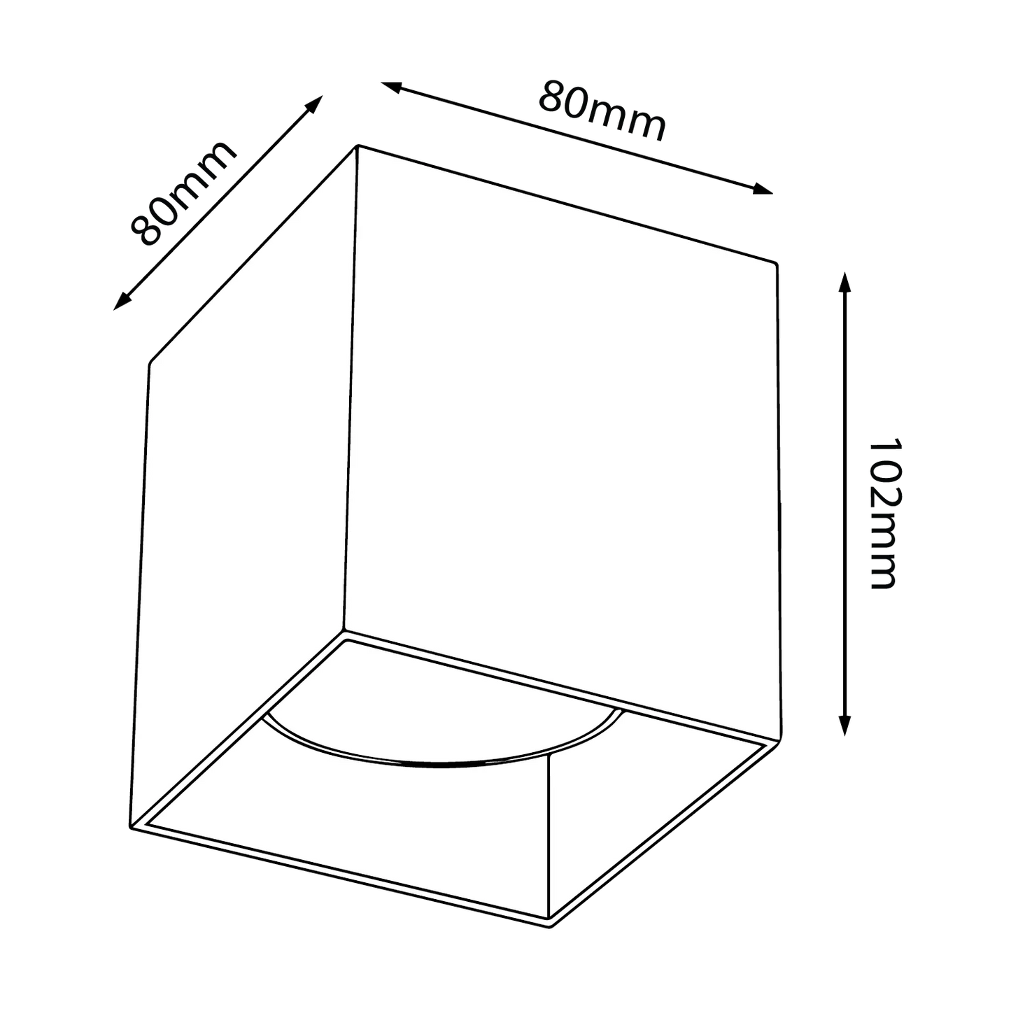 Square Surface Mounted Frame | GU10 Ceiling Light Fixture (UTL-FGU10)