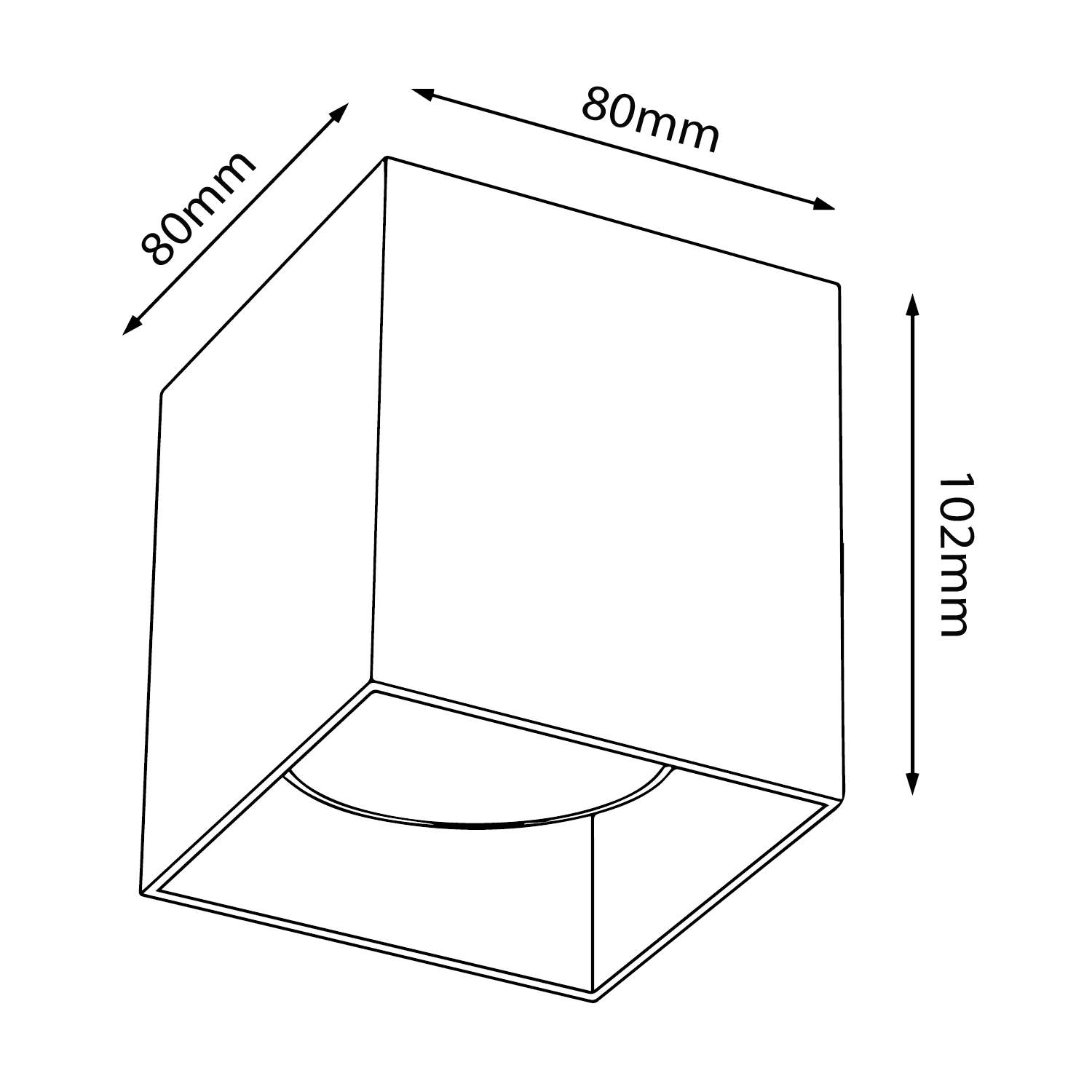 Square Surface Mounted Frame | GU10 Ceiling Light Fixture (UTL-FGU10)