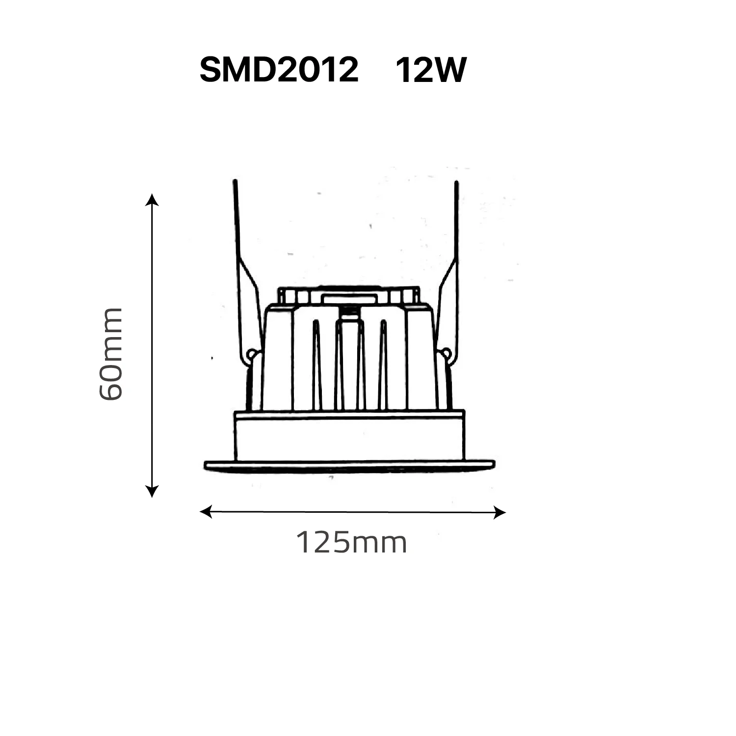 LED DOWN LIGHT (UTL-SMD2012) – Frosted Recessed Ceiling Light with OSRAM LED Chips & PHILIPS Driver