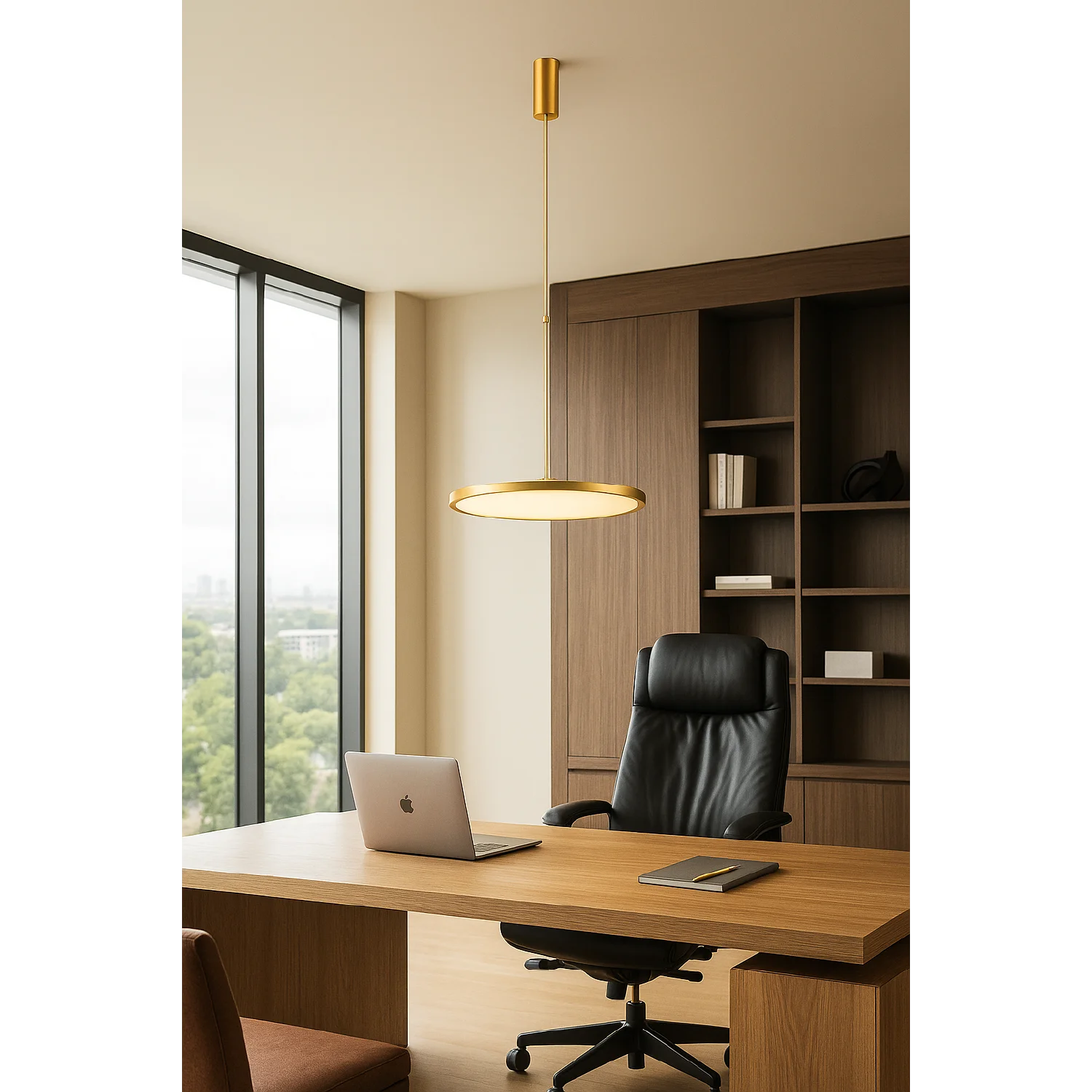 LED Pendant Light (BR6129) – Modern Suspended Decorative Ring Light with High CRI, Osram LED Chip, and Opal Diffuser