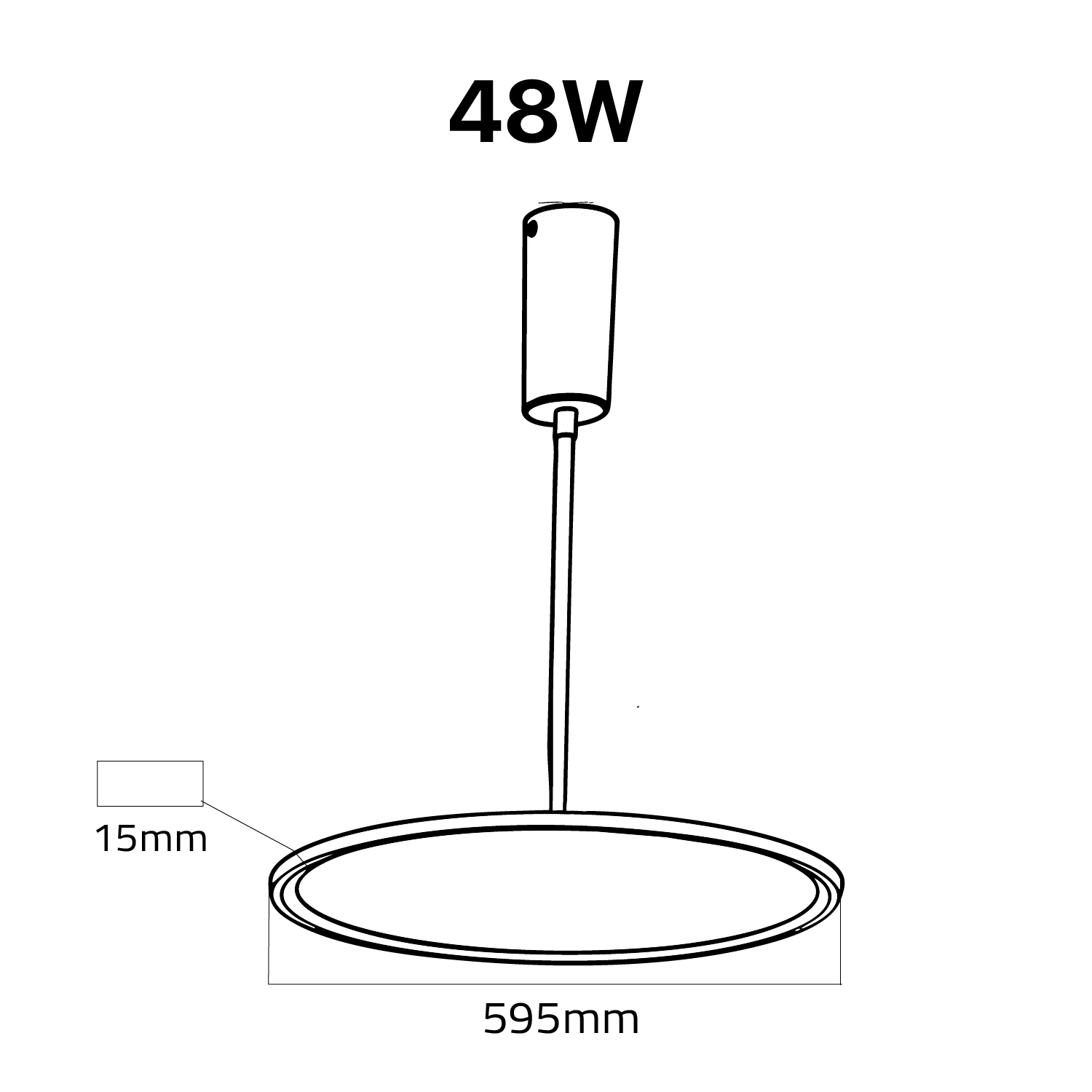 LED Pendant Light (BR6129) – Modern Suspended Decorative Ring Light with High CRI, Osram LED Chip, and Opal Diffuser
