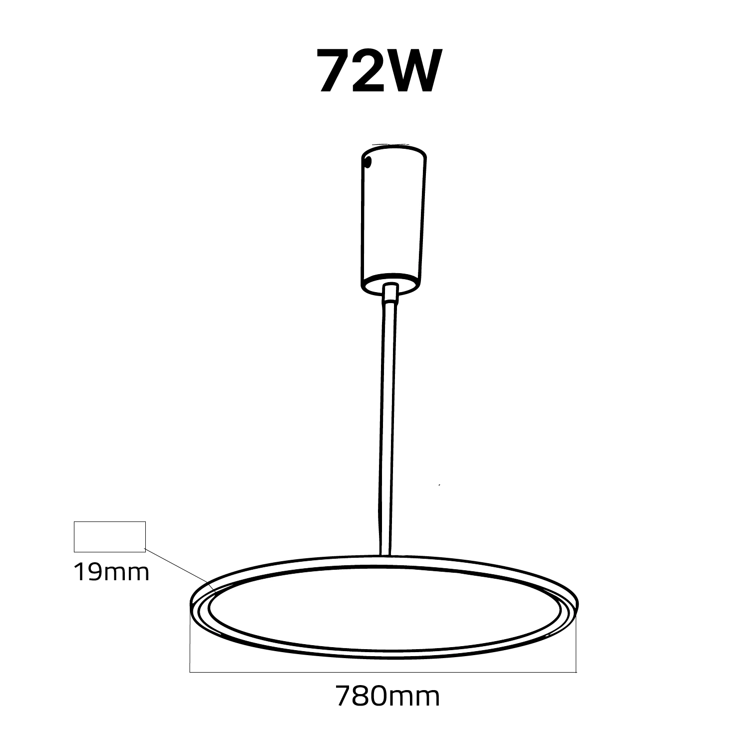 LED Pendant Light (BR6129) – Modern Suspended Decorative Ring Light with High CRI, Osram LED Chip, and Opal Diffuser