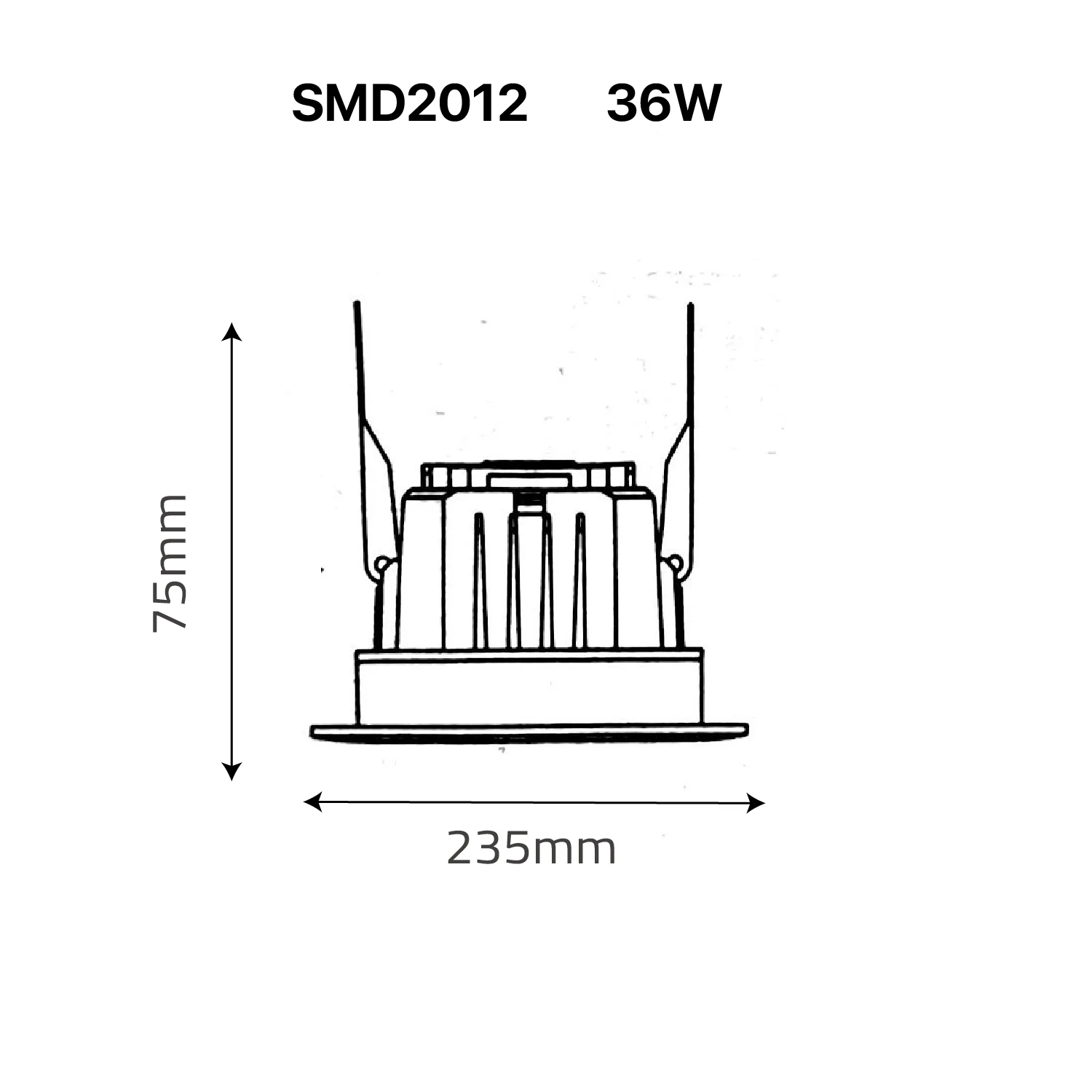 LED DOWN LIGHT (UTL-SMD2012) – Frosted Recessed Ceiling Light with OSRAM LED Chips & PHILIPS Driver