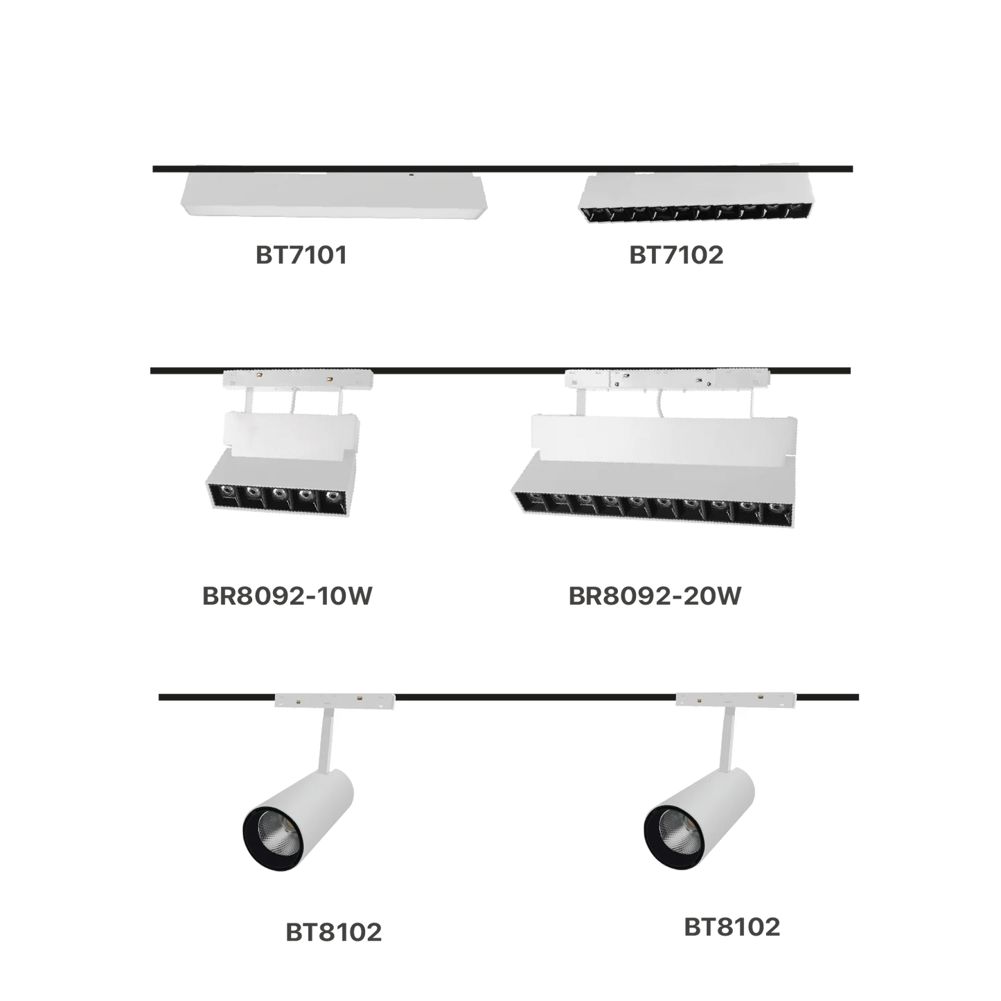 Ultralight Magnetic Track Light 35mm White (BT-Family)