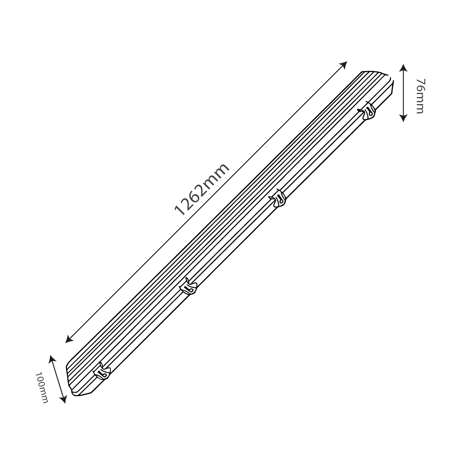 Ultralight TRI-Proof Frame - Double G13 - IP65 (WY-TRD)