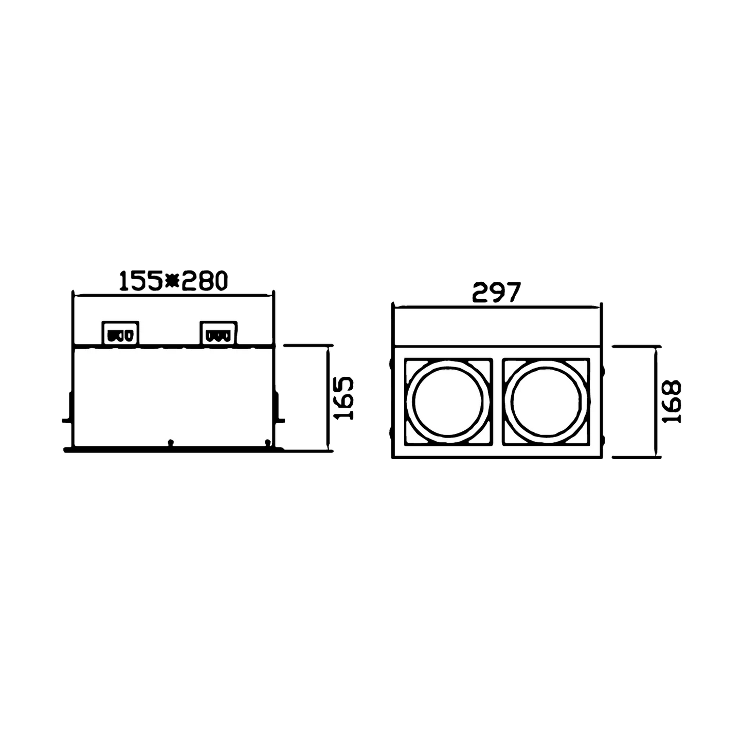 Ultralight Modern LED Downlight Frame Square - AR111 Base (TK-A573)