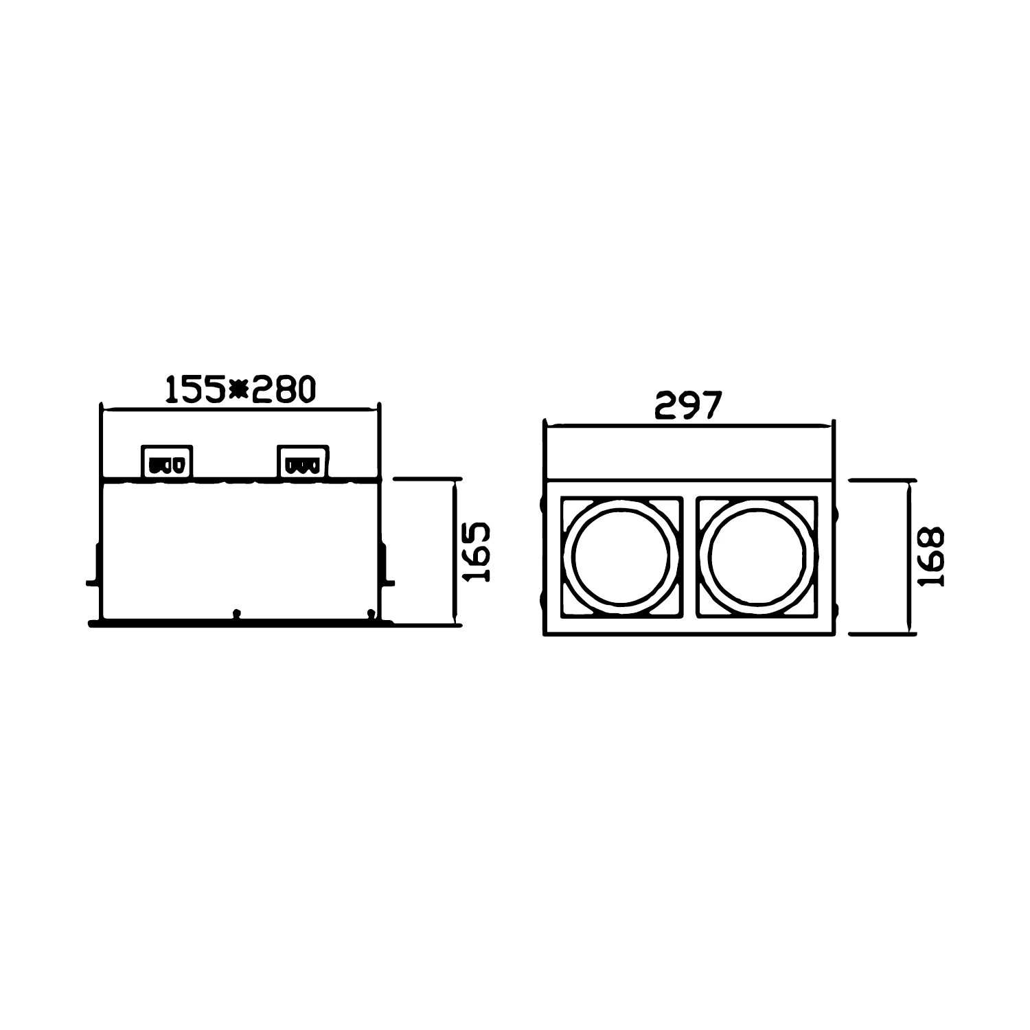 Ultralight Modern LED Downlight Frame Square - AR111 Base (TK-A573)