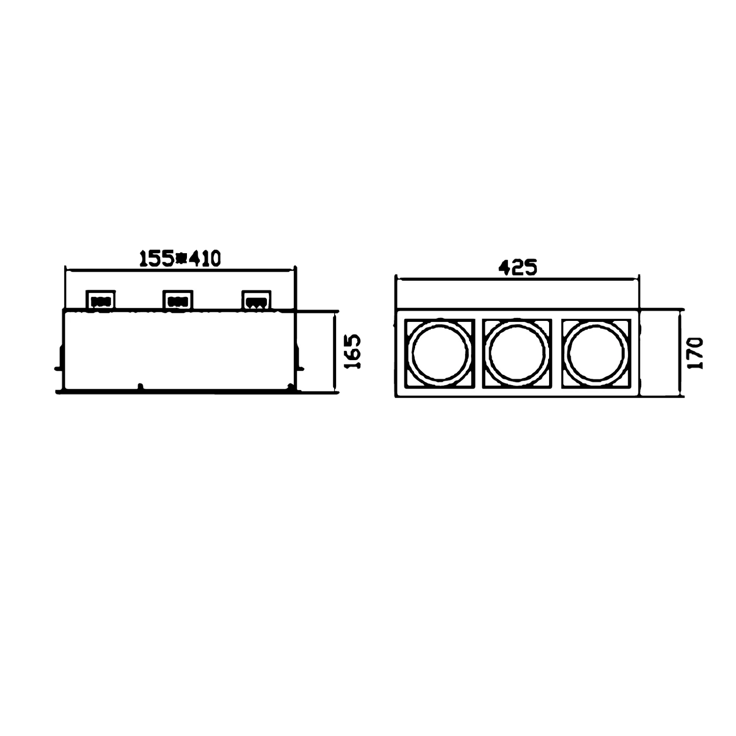 Ultralight Modern LED Downlight Frame Square - AR111 Base (TK-A573)