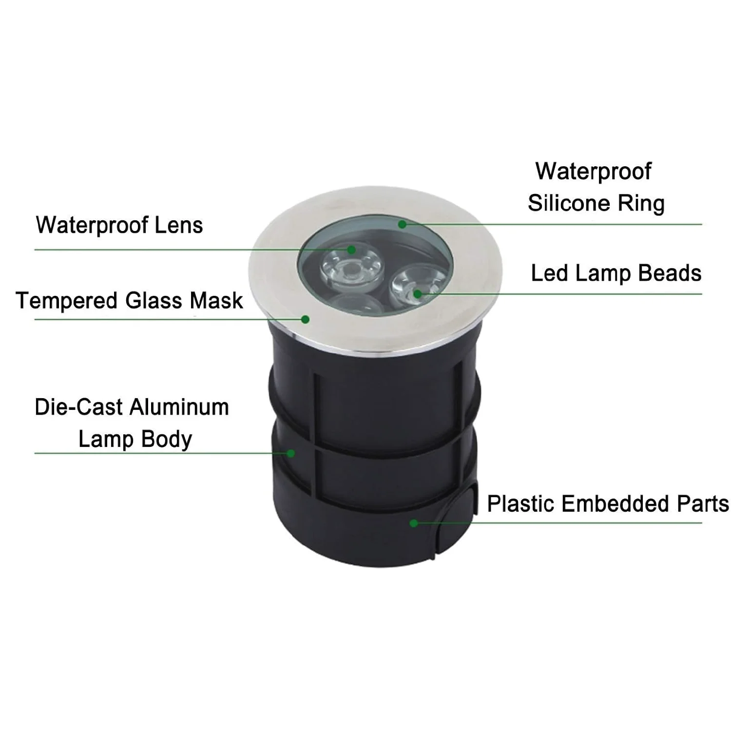 Ultralight LED Underwater Light 3W - IP68 Water Resistance (WL-SW073)