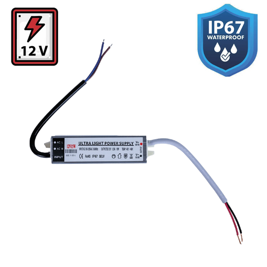 Ultralight Power Supply 12V 15W IP67