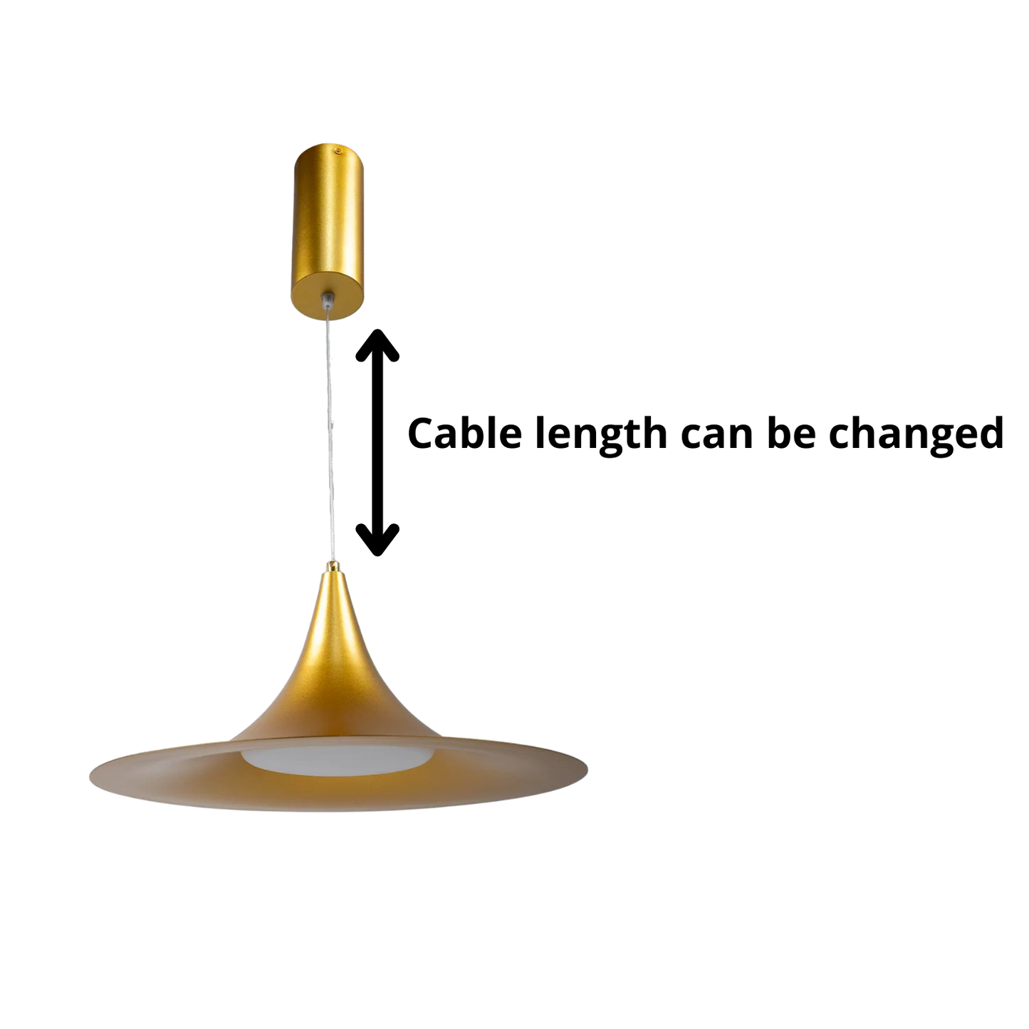 Ultralight LED Pendant Light – Stylish 20W Cone Hanging Light (BR4865)