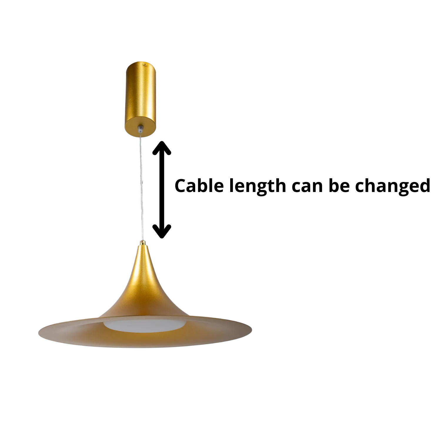 Ultralight LED Pendant Light – Stylish 20W Cone Hanging Light (BR4865)