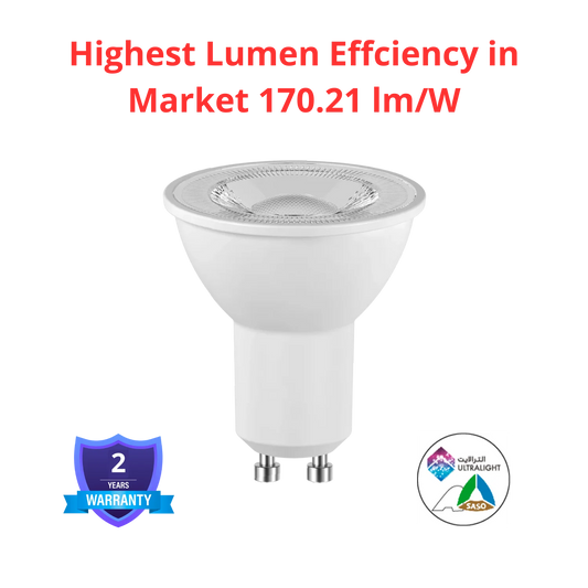 Ultralight LED Bulb 4.7W GU10 - Most Efficient Lighting 170 lm/W (UTL-M800ST-170)