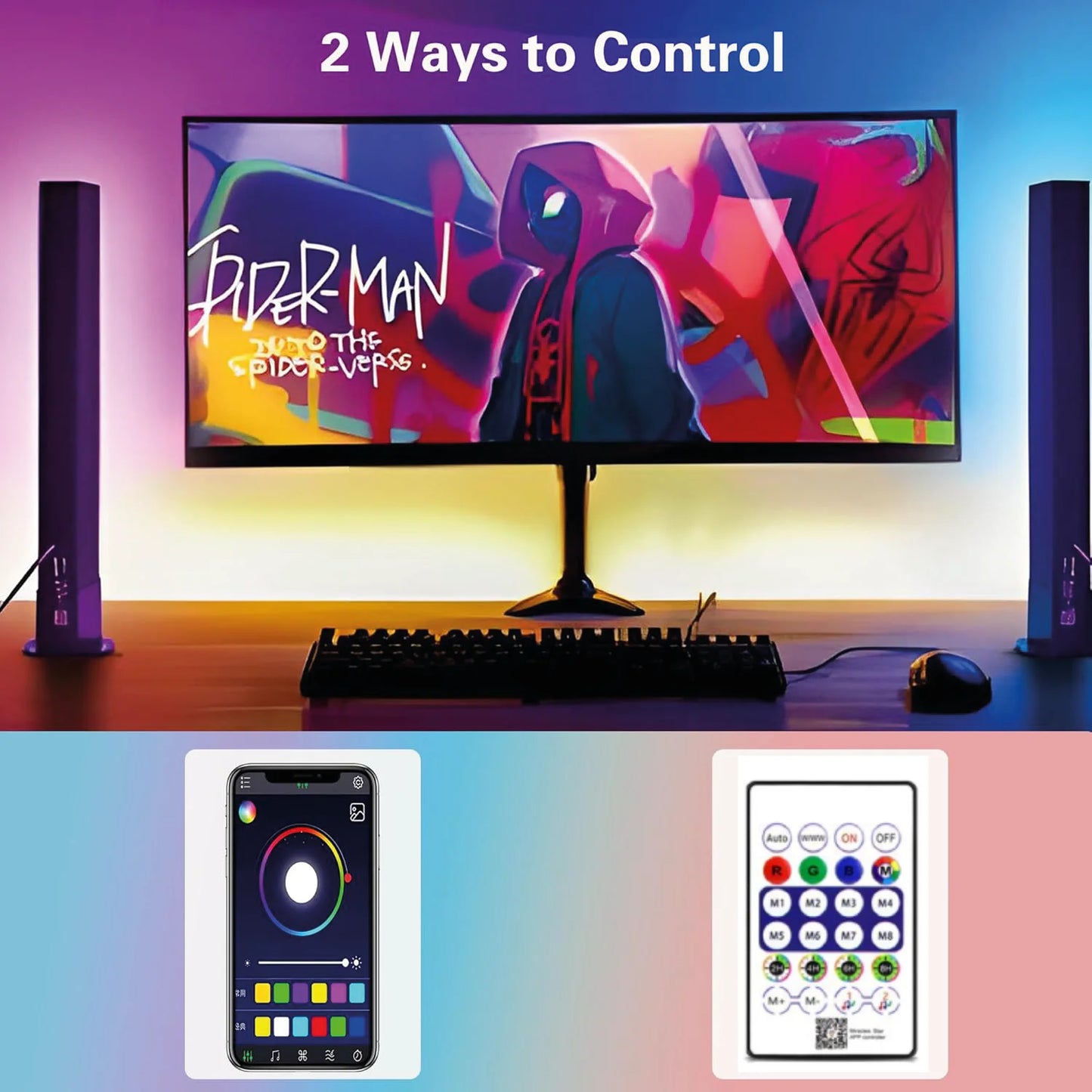 Ultralight USB Neon LED Strip Light with Music Sync & Smart Control – 5M (RGB Flex Light)