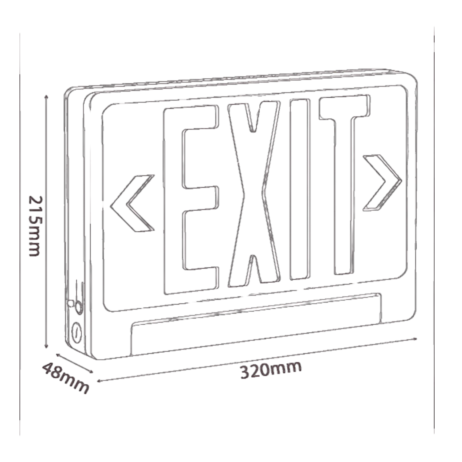 Ultra Light LED Emergency Exit Light – 2W Green Safety Sign & 3‑Year Warranty (CR‑7024AR)