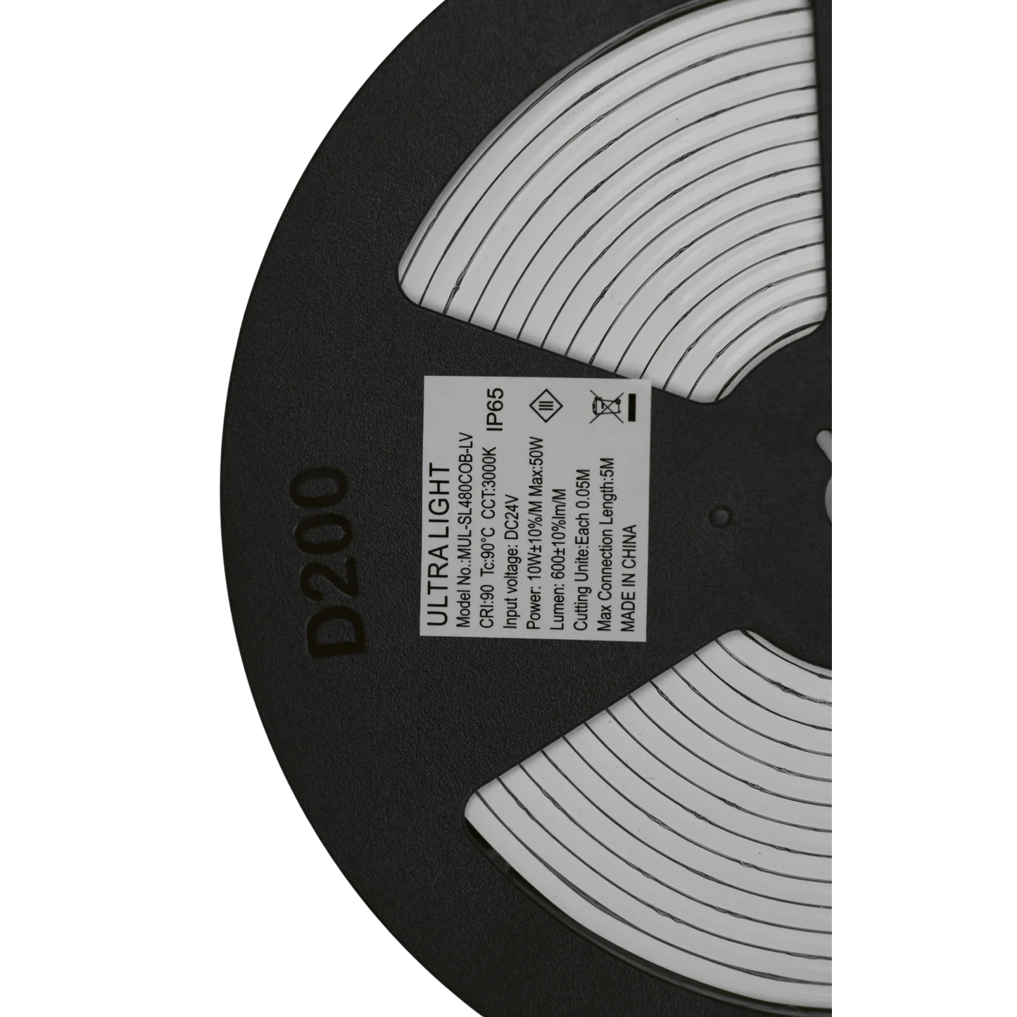 Ultra Light Waterproof COB LED Strip Light 10W/m - 5 Meter (COB-480P)