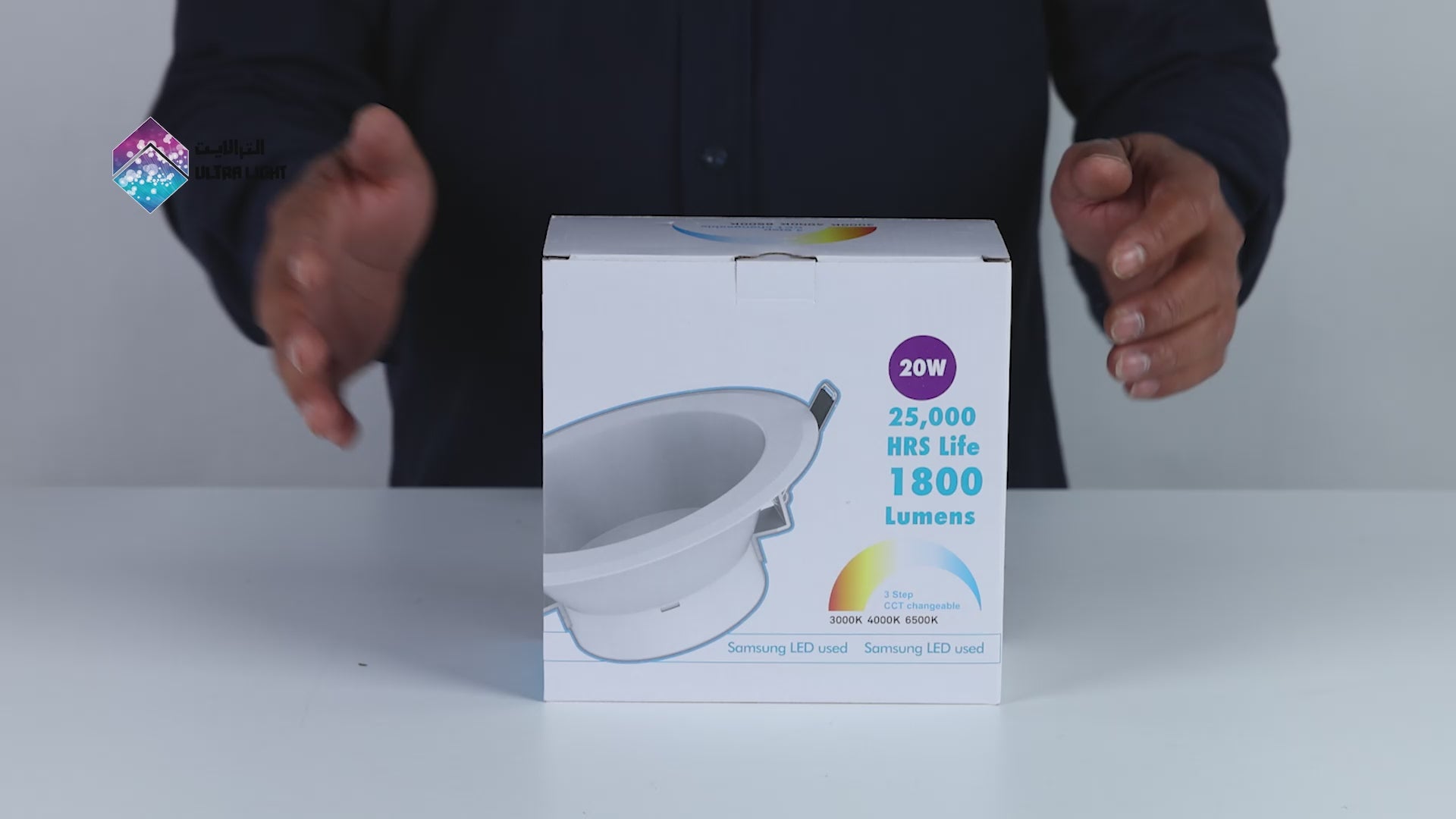 Load video: Ultralight LED Down Light 3Color (UTL-DS 3Color)